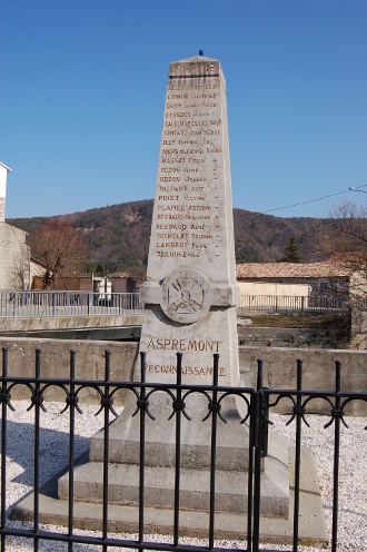 Le monument aux morts d'Aspremont