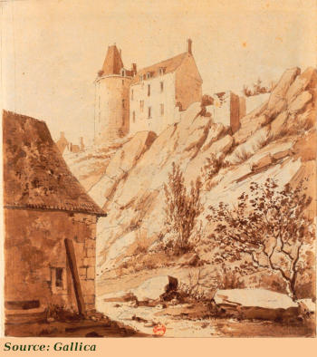 Le château de Ste Suzanne en 1846